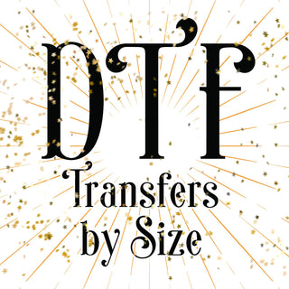 Glitter DTF Transfers by Size